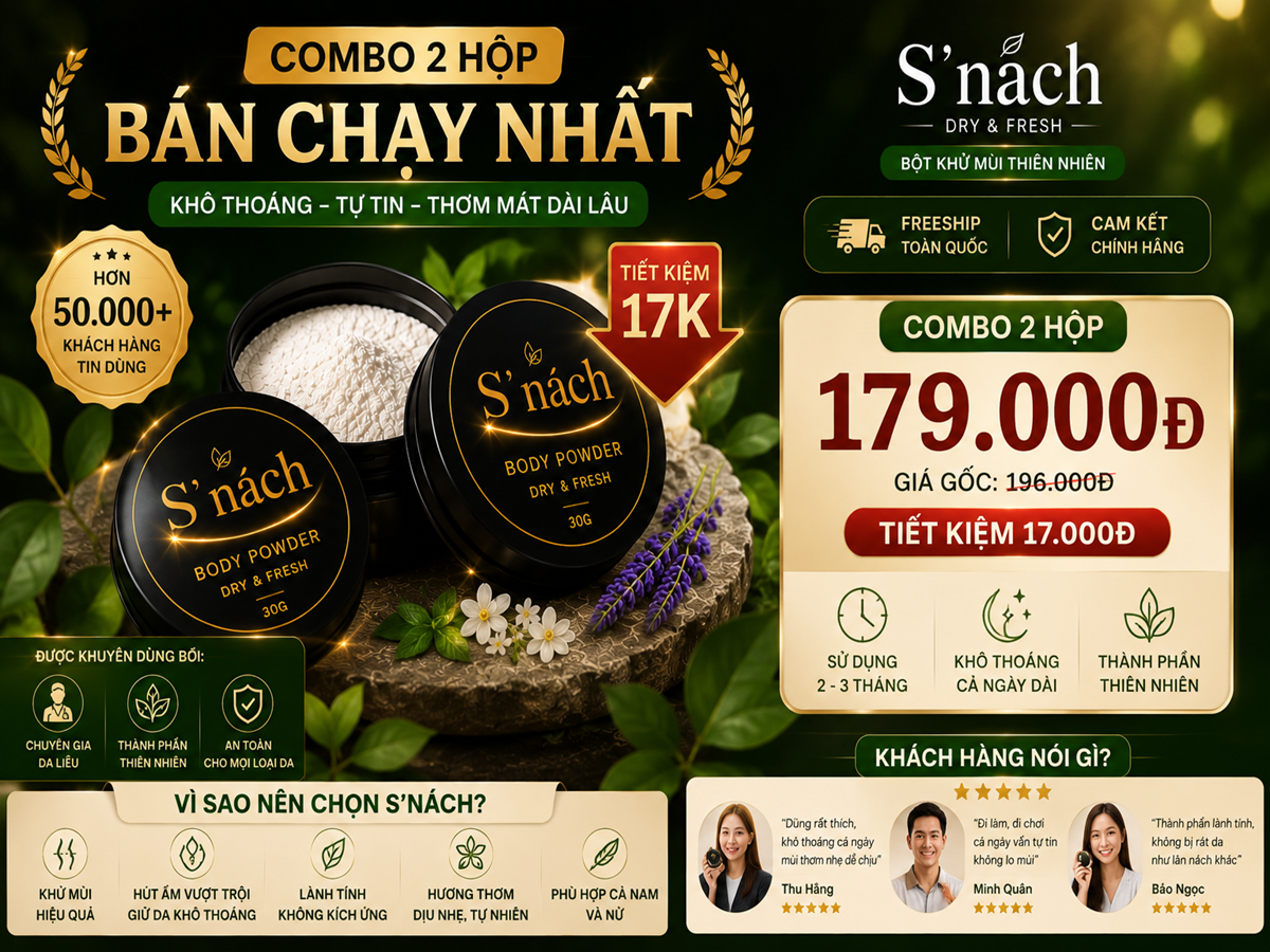 Bột khử mùi S'nach - Hình ảnh 6