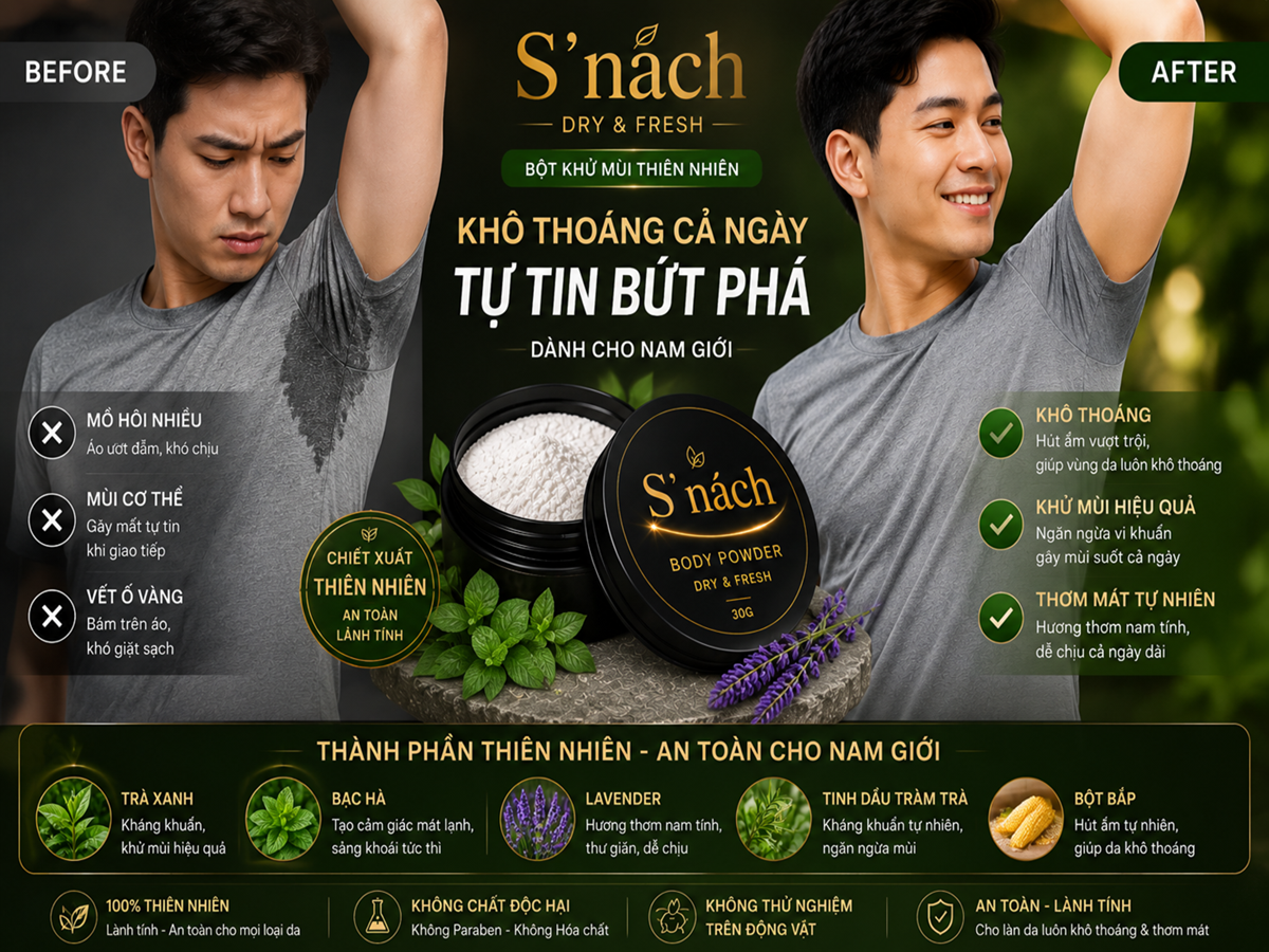Bột khử mùi S'nach - Hình ảnh 5